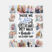 Foto Collage Vlinder Memorial Quote Fleece Deken (Voorkant)