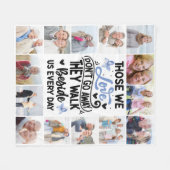 Foto Collage Vlinder Memorial Quote Fleece Deken (Voorkant (Horizontaal))