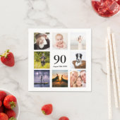 foto collage voor 90ste verdringingsfeestje heren servet (Insitu)