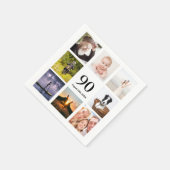 foto collage voor 90ste verdringingsfeestje heren servet (Hoek)