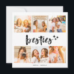 Foto Collage voor Beste Vriendinnen Kaart<br><div class="desc">Waardeer je onvergetelijke vriendschapsmomenten met onze 'Best Friends Photo Collage Poster'. Deze moderne en stijlvolle lijst bevat het woord 'besties' in vet lettertype en een aanpasbare collage waarin je je favoriete foto's met je beste vriend(in) kunt laten zien. Het is een doordacht persoonlijk cadeau of een gekoesterde aandenken voor jezelf....</div>