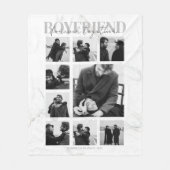 Foto-collage voor eeuwig samen met vriend fleece deken (Voorkant)