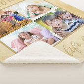 Foto-collage voor grootouders Rustic Cream Sherpa Deken (3/4)