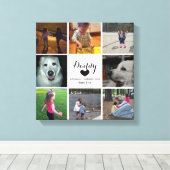 Foto Collage voor papa, opa, Vaderdag Gift Canvas Afdruk (Insitu (Houten vloer))