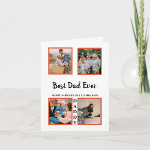 Foto-collage voor vaderdag kaart voor papa