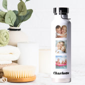 Foto collage vrienden naam wit waterfles