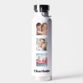 Foto collage vrienden naam wit waterfles (Links)