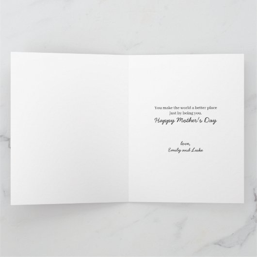 Foto Collage Waterverf Soft Floral Editable Kaart (Binnen)