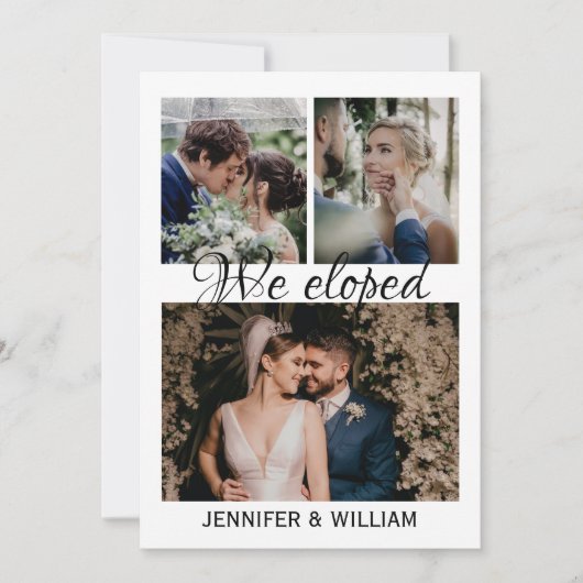 Foto Collage We hebben de aankondiging van het huw (Voorkant)