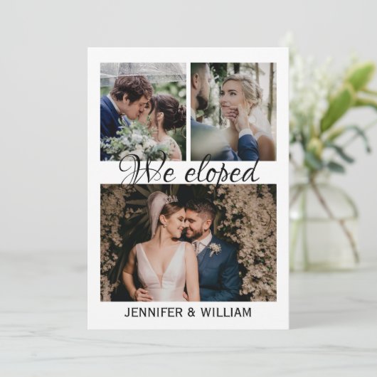 Foto Collage We hebben de aankondiging van het huw (Staand voorkant)