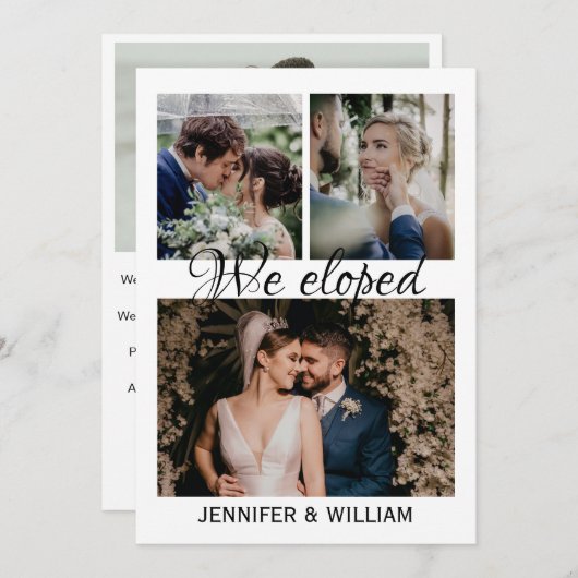 Foto Collage We hebben de aankondiging van het huw (Voorkant / Achterkant)