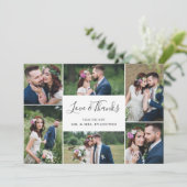 Foto Collage Weddenschap Hartelijk dank voor uw pl Bedankkaart (Staand voorkant)
