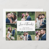 Foto Collage Weddenschap Hartelijk dank voor uw pl Bedankkaart (Voorkant / Achterkant)