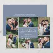 Foto Collage Weddenschap Hartelijk dank voor uw pl Bedankkaart (Voorkant / Achterkant)