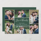 Foto Collage Weddenschap Hartelijk dank voor uw pl Bedankkaart (Voorkant / Achterkant)