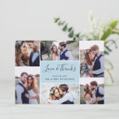 Foto Collage Weddenschap Hartelijk dank voor uw pl Bedankkaart (Staand voorkant)