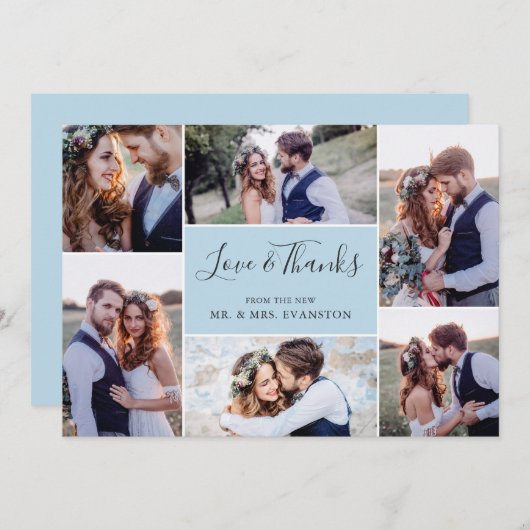 Foto Collage Weddenschap Hartelijk dank voor uw pl Bedankkaart (Voorkant / Achterkant)