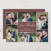 Foto Collage Weddenschap Hartelijk dank voor uw pl Bedankkaart (Voorkant / Achterkant)