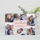 Foto Collage Weddenschap Hartelijk dank voor uw pl Bedankkaart (Staand voorkant)
