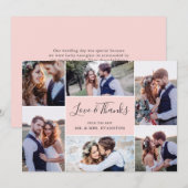 Foto Collage Weddenschap Hartelijk dank voor uw pl Bedankkaart (Voorkant / Achterkant)