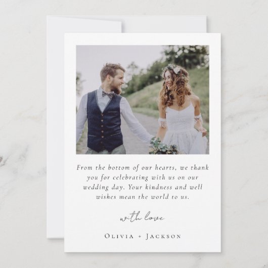 Foto Collage Wedding Bedankkaart (Achterkant)