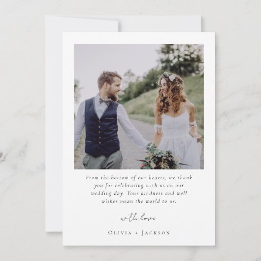 Foto Collage Wedding Bedankkaart (Achterkant)