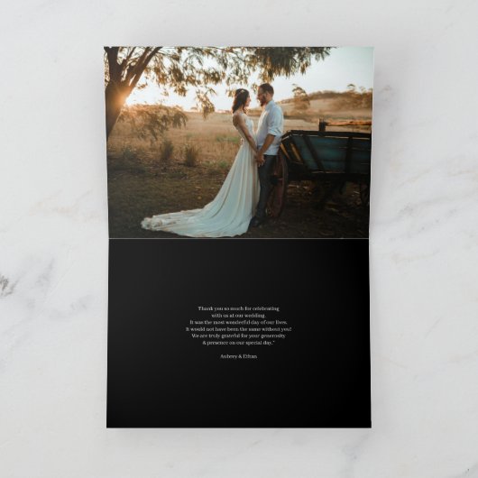 Foto Collage Wedding Hartelijk dank Bedankkaart (Binnen)