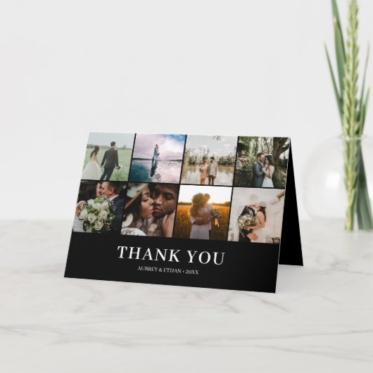 Foto Collage Wedding Hartelijk dank Bedankkaart (Voorkant)