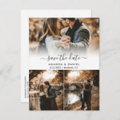 Foto Collage Wedding Save the Date Briefkaarten (Voorkant / Achterkant)