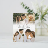 Foto Collage Wedding Save the Date Briefkaarten (Staand voorkant)