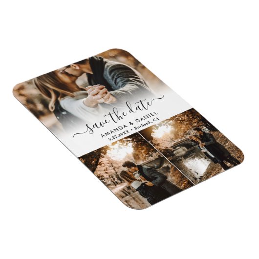 Foto Collage Wedding Save the Date Magneet (Rechterzijde)