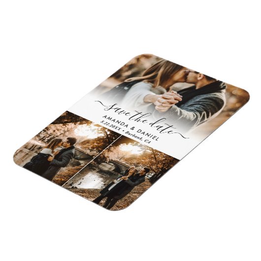 Foto Collage Wedding Save the Date Magneet (Linkerzijde)