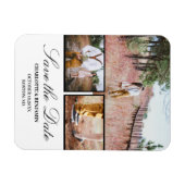 Foto Collage Wedding Save the Date Magnet Magneet (Horizontaal)