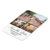 Foto Collage Wedding Save the Date Magnet Magneet (Linkerzijde)