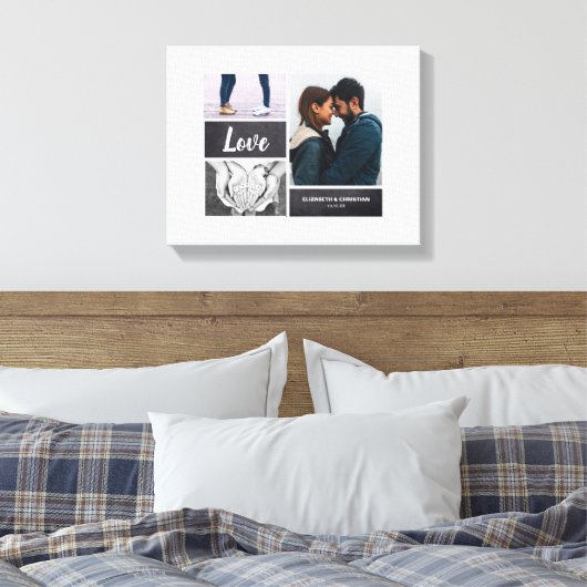 Foto Collage Wedding Sign. and for Signatnatans Canvas Afdruk (Insitu (Slaapkamer))