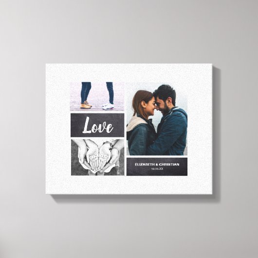 Foto Collage Wedding Sign. and for Signatnatans Canvas Afdruk (Voorkant)