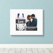 Foto Collage Wedding Sign. and for Signatnatans Canvas Afdruk (Insitu (Houten vloer))