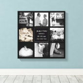 FOTO COLLAGE Wedding Vow Renewal Jubileum Chic Canvas Afdruk (Insitu (Houten vloer))