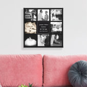 FOTO COLLAGE Wedding Vow Renewal Jubileum Chic Canvas Afdruk (Insitu (Woonkamer))