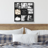 FOTO COLLAGE Wedding Vow Renewal Jubileum Chic Canvas Afdruk (Insitu (Slaapkamer))