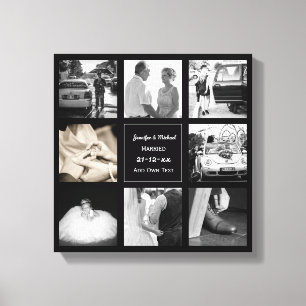 FOTO COLLAGE Wedding Vow Renewal Jubileum Chic Canvas Afdruk