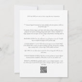 Foto Collage Witte Print of Digitale Trouw Uitnodi Kaart (Achterkant)