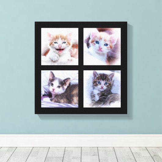 Foto Collage Wrapped Canvas Afdruk (Insitu (Houten vloer))