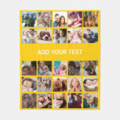 Foto Collage Yellow Fleece Deken (Voorkant)