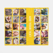 Foto Collage Yellow Fleece Deken (Voorkant (Horizontaal))