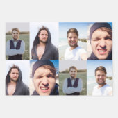 Foto Collage zette je gezicht aan Inpakpapier Vel (Voorkant)