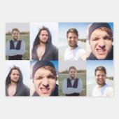 Foto Collage zette je gezicht aan Inpakpapier Vel (Voorkant 3)