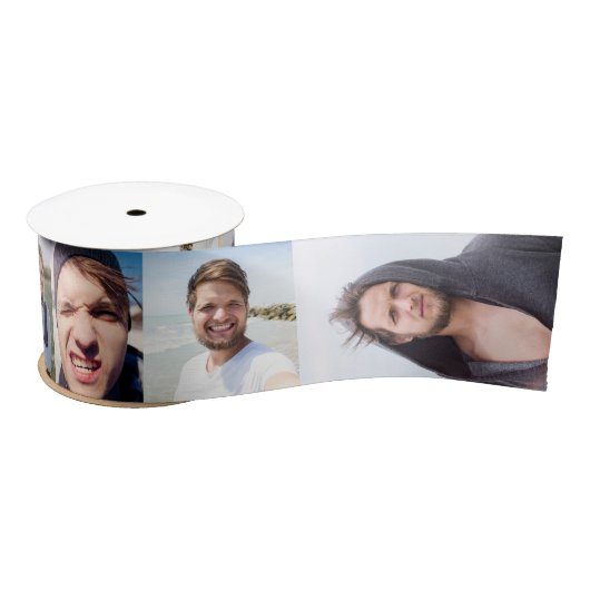 Foto Collage zette je gezicht aan Satijnen Lint (Spoel)