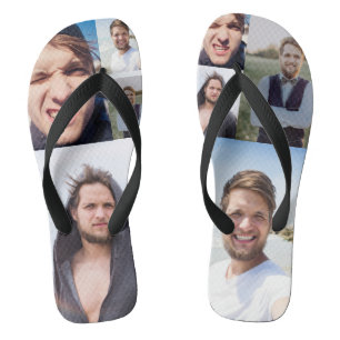 Foto Collage zette je gezicht aan Teenslippers