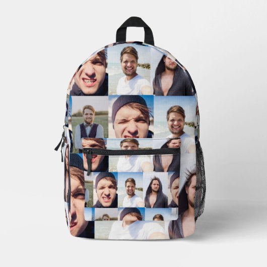 Foto Collage zette je gezicht op een Bedrukte Rugzak (Voorkant)